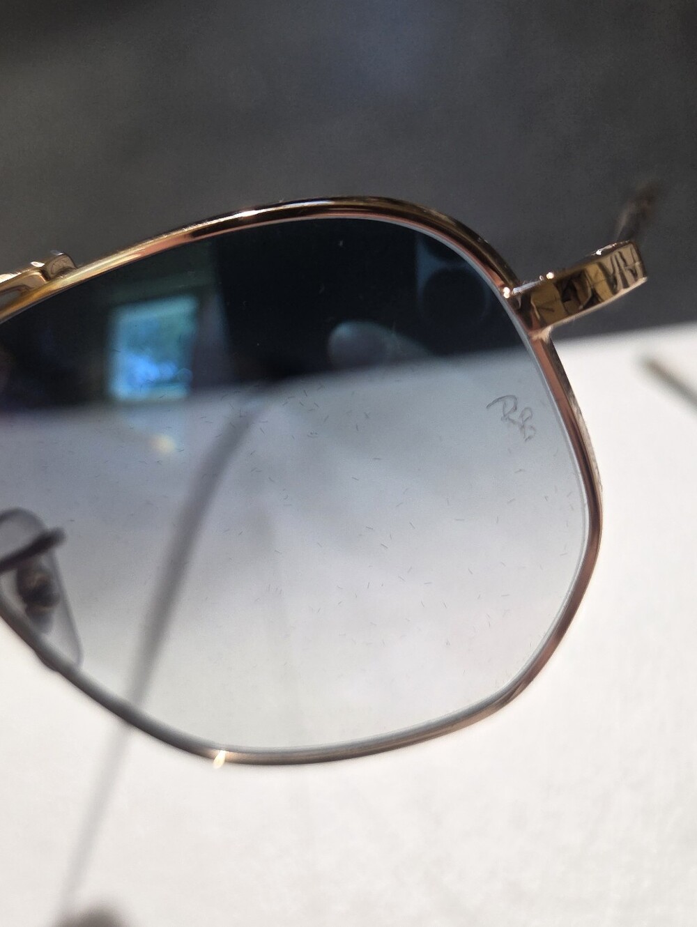 Ray-Ban Sunglasses RB3707 9202/3F Rose Gold Blue Gradient Lenses 54-20-140 - Picture 14 of 15